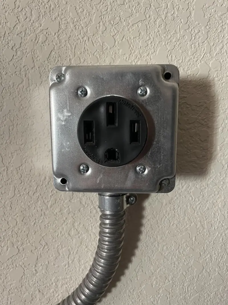 NEMA 14-50 outlet installed for Electrical Panel Upgrade in Destrehan
